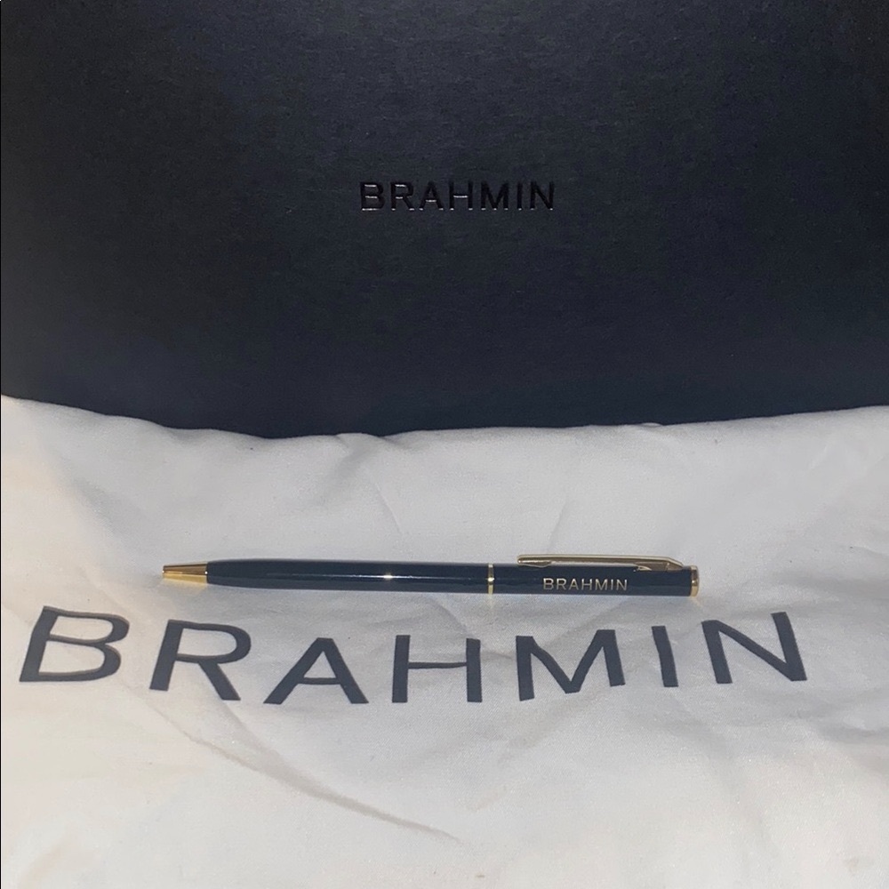 Brahmin Black & Gold Ballpoint Pen 🖊 NWT 🏷